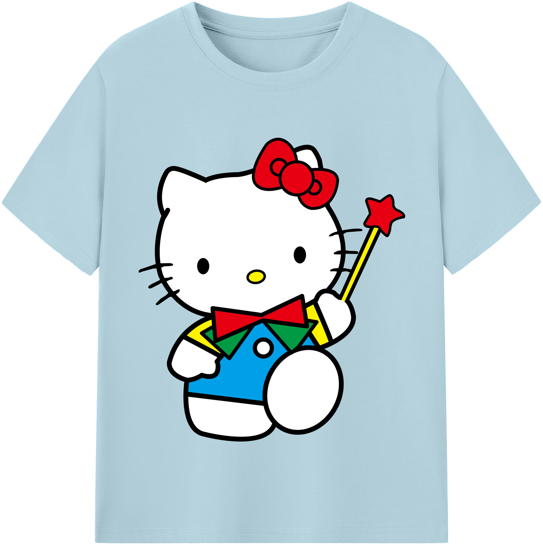 （画像用） Hello Kitty ハローキティ 綿100％半袖Tシャツ（フロントプリント）